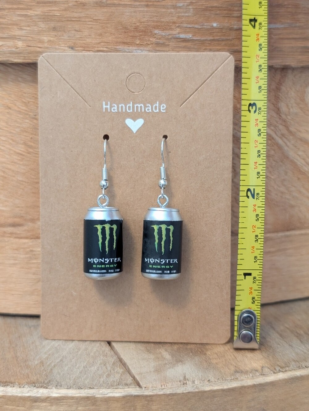 Monster Energy Drink Earrings NEW